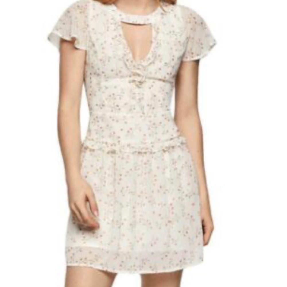 Floral Dancers Mini Dress in White